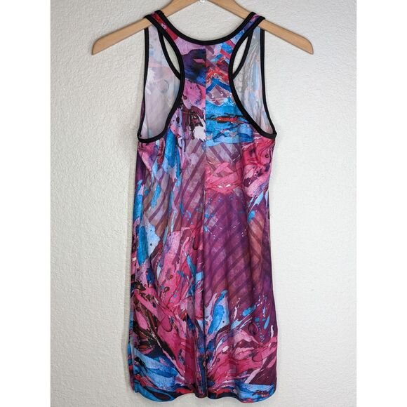 INKnBURN Womens Watercolor Sports Dress Size S Activewear Racerback Multicolor - Picture 2 of 6